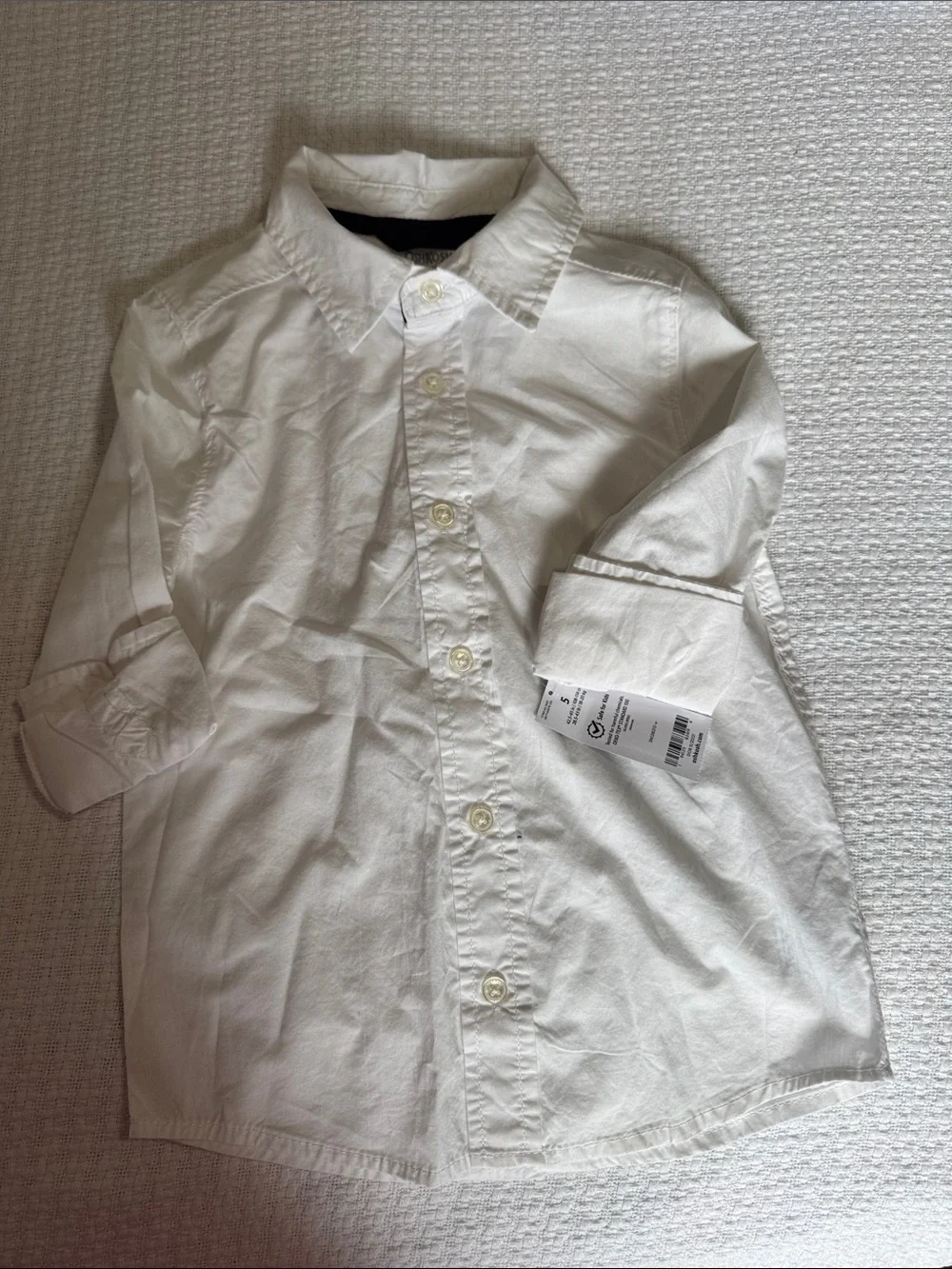 OshKosh B'gosh White and Light Blue Button-Down Dress Shirts